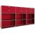viasit Sideboard System4, 83915 rubinrot 6 Fachböden 227,9 x 40,4 x 118,2 cm