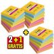 2 + 1 GRATIS: Post-it® Super Sticky Carnival Haftnotizen extrastark farbsortiert 2x 6 Blöcke + GRATIS 1x 6 Blöcke