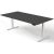 Kerkmann Move 3 elektrisch höhenverstellbarer Schreibtisch anthrazit rechteckig, T-Fuß-Gestell weiß 200,0 x 100,0 cm