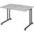 HAMMERBACHER ZS12 höhenverstellbarer Schreibtisch beton rechteckig, C-Fuß-Gestell grau 120,0 x 80,0 cm