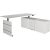 Kerkmann Move 3 elektrisch höhenverstellbarer Schreibtisch weiß rechteckig, Wangen-Gestell silber 180,0 x 80,0 cm