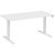 fm Easy Go elektrisch höhenverstellbarer Schreibtisch weiß, verkehrsweiß rechteckig, T-Fuß-Gestell weiß 140,0 x 70,0 cm