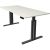 Kerkmann Move 3 elegant elektrisch höhenverstellbarer Schreibtisch weiß rechteckig, T-Fuß-Gestell grau 180,0 x 80,0 cm