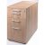 HAMMERBACHER Solid Standcontainer nussbaum 4 Auszüge 42,8 x 80,0 x 72,0 – 76,0 cm