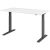 HAMMERBACHER XMKA16 elektrisch höhenverstellbarer Schreibtisch weiß rechteckig, C-Fuß-Gestell grau 160,0 x 80,0 cm
