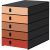 styro Schubladenbox styroval pro Emotions Herbst  orange, braun, rot 14-8000.HE, DIN C4 mit 5 Schubladen
