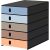 styro Schubladenbox styroval pro Emotions Beach  blau, braun, orange 14-8000.BE, DIN C4 mit 5 Schubladen