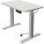 Kerkmann Move 1 Style elektrisch höhenverstellbarer Schreibtisch weiß rechteckig, T-Fuß-Gestell silber 100,0 x 60,0 cm