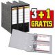 3 + 1 GRATIS: 3 office discount Wolkenmarmor-Papier Doppelordner schwarz Karton 7,0 cm + GRATIS 1 St.