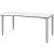 röhr Imperia höhenverstellbarer Schreibtisch weiß Trapezform, 4-Fuß-Gestell silber 180,0 x 80,0/100,0 cm