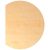 HAMMERBACHER Anbautisch höhenverstellbar Sira ahorn, silber halbrund 80,0 x 80,0/100,0 x 65,5 – 82,5 cm