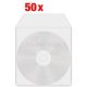 50 MediaRange 1er CD-/DVD-Hüllen transparent