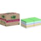 Post-it® Super Sticky Recycling Notes Haftnotizen extrastark farbsortiert 12 Blöcke