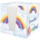 RNK-Verlag Zettelbox Rainbow weiß inkl. ca. 900 Notizzettel weiß