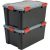 2 IRIS Ohyama AT-L BkR/C/D.Red Aufbewahrungsboxen 2x 50,0 l schwarz, transparent, rot 29,0 x 59,0 x 29,0 cm
