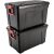 2 IRIS Ohyama Multi Aufbewahrungsbox 2x 110,0 l schwarz, rot 44,5 x 75,0 x 66,0 cm