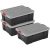 3 IRIS Ohyama DIY SK-430 Aufbewahrungsboxen 3x 43,0 l schwarz, grau, rot 44,6 x 63,5 x 30,0 cm