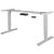 AMSTYLE elektrisch höhenverstellbarer Schreibtisch silber ohne Tischplatte, T-Fuß-Gestell silber 105,0 – 182,0 x 70,0 cm