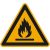 SafetyMarking® Warnaufkleber „Warnung vor feuergefährlichen Stoffen“ dreieckig 10,0 x 10,0 cm