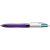 BIC 4-Farben-Kugelschreiber 4 Colours GRIP Fashion lila Schreibfarbe farbsortiert, 1 St.
