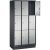 CP Schließfachschrank S 2000 Classic schwarzgrau, weißaluminium 8020-303, 9 Schließfächer 90,0 x 50,0 x 180,0 cm