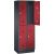 CP Schließfachschrank S 2000 Classic schwarzgrau, rubinrot 8320-20, 4 Schließfächer 61,0 x 50,0 x 180,0 cm
