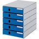 styro Schubladenbox styroval  blau 23100-38, DIN C4 mit 5 Schubladen