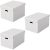 3 Esselte Home Aufbewahrungsboxen 50,0 l weiß 35,5 x 51,0 x 30,5 cm