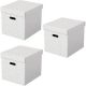 3 Esselte Home Aufbewahrungsboxen 33,0 l weiß 32,0 x 36,5 x 31,5 cm