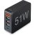 hama 5in1 USB-Ladestation schwarz 1,2 m, 51 Watt
