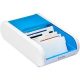 helit Visitenkartenbox weiß/hellblau, für bis zu 300 Visitenkarten