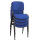 4 Nowy Styl Besucherstühle Iso ISO BLACK 1.3 C06 blau Stoff