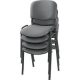 4 Nowy Styl Besucherstühle Iso ISO BLACK 1.3 C73 grau, gemustert Stoff