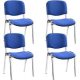 4 Nowy Styl Besucherstühle Iso ISO CR 1.3 C06 blau Stoff