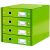 LEITZ Schubladenbox Click & Store  grün 6049-00-54, DIN A4 mit 4 Schubladen
