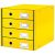 LEITZ Schubladenbox Click & Store  gelb 6049-00-16, DIN A4 mit 4 Schubladen
