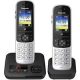 Panasonic KX-TGH722GS Schnurloses Telefon-Set mit Anrufbeantworter silber-schwarz