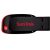 SanDisk USB-Stick Cruzer Blade schwarz, rot 32 GB