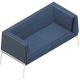 Quadrifoglio 2-Sitzer Sofa Accord blau, grau weiß Stoff