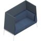 Quadrifoglio 2-Sitzer Besprechungsecke Accord blau, grau weiß Stoff