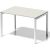 BISLEY Cito Schreibtisch grauweiß, verkehrsweiß rechteckig, 4-Fuß-Gestell weiß 120,0 x 80,0 cm