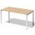 BISLEY Cito Schreibtisch ahorn, verkehrsweiß rechteckig, 4-Fuß-Gestell weiß 160,0 x 80,0 cm