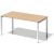 BISLEY Cito höhenverstellbarer Schreibtisch ahorn, verkehrsweiß rechteckig, 4-Fuß-Gestell weiß 160,0 x 80,0 cm