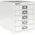 BISLEY MultiDrawer™ L125 Schubladenschrank verkehrsweiß 5 Schubladen 27,9 x 38,0 x 32,5 cm