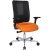 Topstar Bürostuhl Sitness Open X (N) Deluxe Alu mit Schiebesitz, OX39WTW2 T340 Stoff orange, Gestell alu