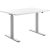 Topstar E-Table elektrisch höhenverstellbarer Schreibtisch weiß rechteckig, T-Fuß-Gestell grau 120,0 x 80,0 cm