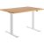 Topstar E-Table elektrisch höhenverstellbarer Schreibtisch buche rechteckig, T-Fuß-Gestell weiß 120,0 x 80,0 cm