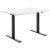Topstar E-Table elektrisch höhenverstellbarer Schreibtisch weiß rechteckig, T-Fuß-Gestell schwarz 120,0 x 80,0 cm