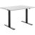 Topstar E-Table elektrisch höhenverstellbarer Schreibtisch lichtgrau rechteckig, T-Fuß-Gestell schwarz 120,0 x 80,0 cm