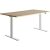 Topstar E-Table elektrisch höhenverstellbarer Schreibtisch ahorn rechteckig, T-Fuß-Gestell weiß 160,0 x 80,0 cm